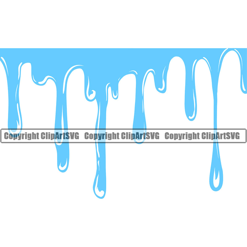 Water Drop Dropping Spilling Drip Dripping Design Element H20 Clean Clear Wet Liquid Splash Splashing Splatter Melt Melting Vector Clipart SVG