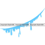 Water Cut Slice Design Element H20 Clean Clear Wet Liquid Splash Splashing Drip Dripping Melt Melting Drop Dropping Vector Clipart SVG