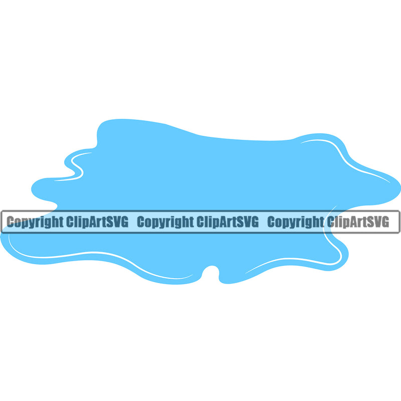 Water Puddle Design Element H20 Clean Clear Wet Liquid Splash Spilling Drip Dripping Melt Melting Drop Dropping Vector Clipart SVG