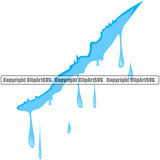Water Cut Slice Design Element H20 Clean Clear Wet Liquid Splash Splashing Spilling Drip Dripping Melt Melting Drop Dropping Vector Clipart SVG