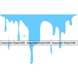 Water Drip Dripping Design Element H20 Clean Clear Wet Liquid Splash Splashing Splatter Spill Melt Melting Drop Dropping Melt Melting Drop Dropping Vector Clipart SVG