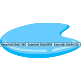 Water Puddle Design Element H20 Clean Clear Wet Liquid Splash Splashing Spilling Dripping Melt Melting Drop Dropping Splatter Spill Vector Clipart SVG