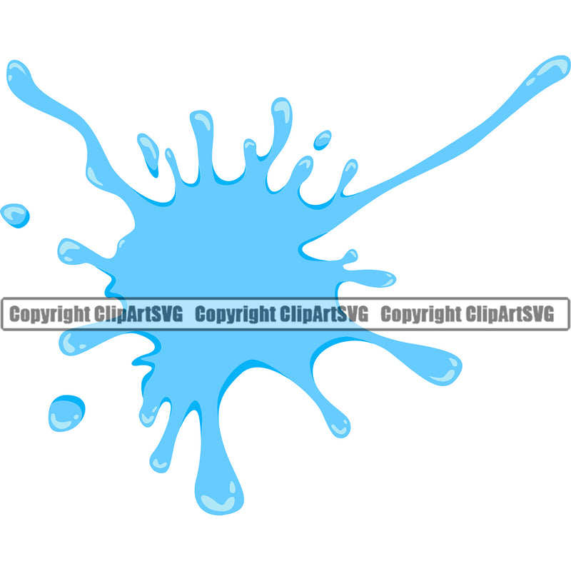 Water Splash Design Element H20 Clean Clear Wet Liquid Splashing Splatter Drip Dripping Melt Melting Drop Dropping Vector Clipart SVG