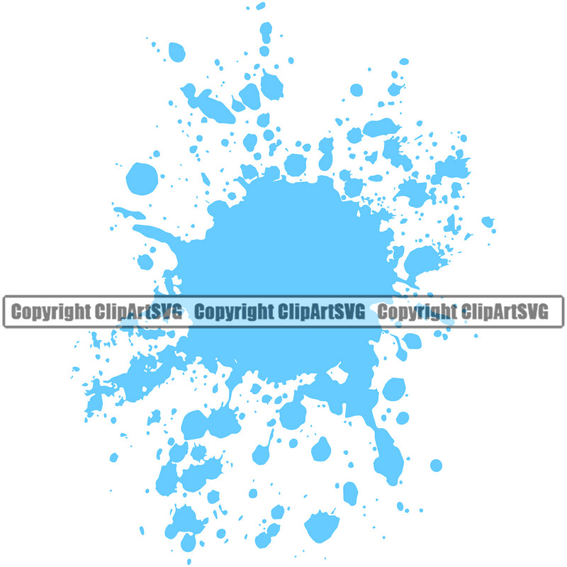 Water Splatter Design Element H20 Clean Clear Wet Liquid Splash Splashing Spill Dripping Melt Melting Drop Dropping Vector Clipart SVG