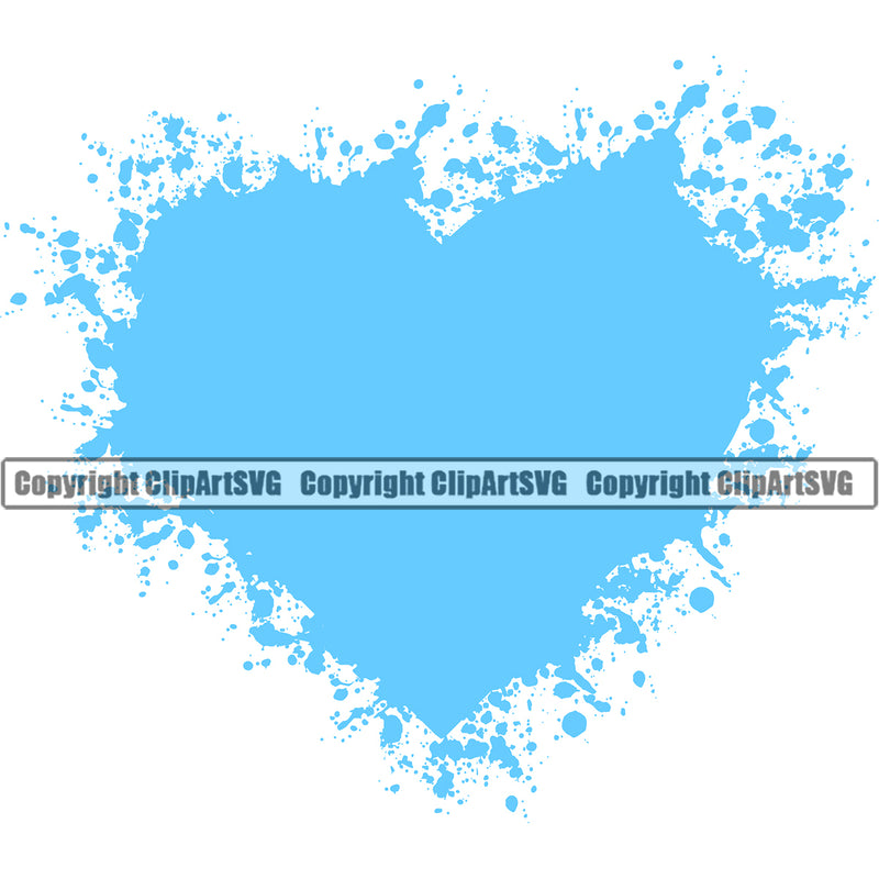Water Heart Design Element H20 Splashing Clean Wet Splash Splatter Spill Liquid Dripping Melt Melting Drop Dropping Spilling Clipart SVG