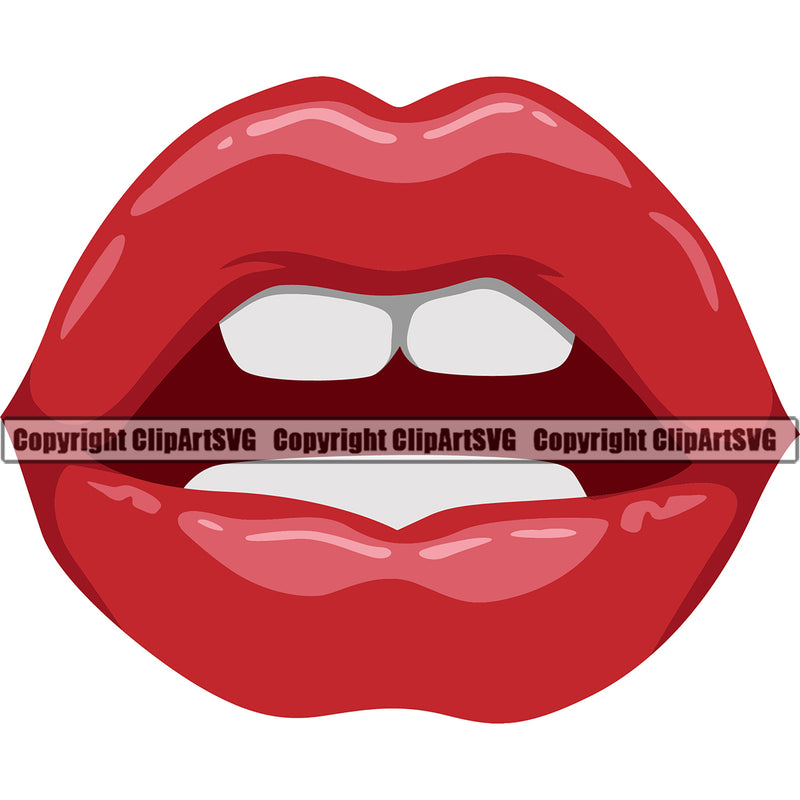 Lips Woman Female Girl Lady Design Element Face White Teeth Mouth Position Head Cartoon Character Mascot Creation Create Art Artwork Creator Business Company Logo Clipart SVG