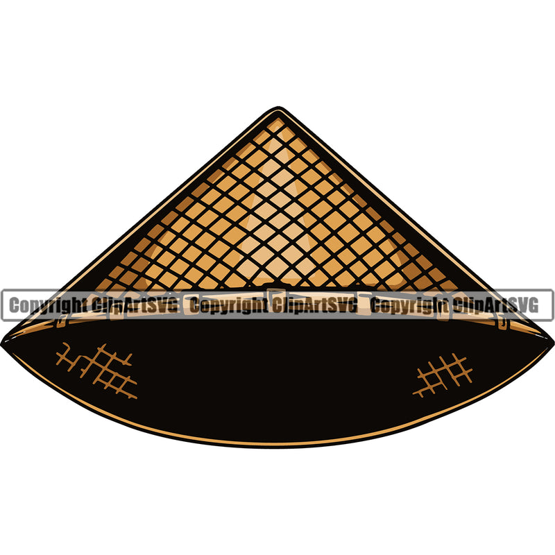 Ethnic Chinese Hat Color Design Element Skull Death Head Skeleton Dead Face White Background Horror Human Bone Evil Tattoo Grunge Scary Gothic Art Logo Clipart SVG