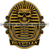 Egyptian Color Quote Ethnic Tomb Skull Skeleton Head Logo Color Head Design Element Skull Death Head Skeleton Dead Face Horror Human Bone Evil Tattoo Grunge Scary Gothic Art Logo Clipart SVG