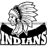 Native American Indian Culture Art Ethnic History Tribal Headdress Indians Chiefs Combo Vector Design Element Quote Text White Background Tribe Warrior Chief Design Logo Clipart SVG