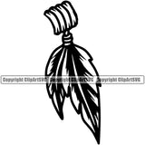 Native American Indian Culture Art Ethnic History Indian Feather Vector Design Element Tribal Headdress White Background Tribe Warrior Chief Design Logo Clipart SVG