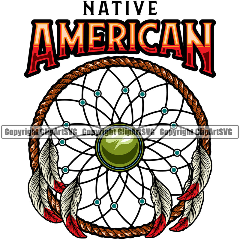 Native American Indian Culture Art Ethnic History Tribal Net Circle Native American Quote Text Design Element Color Headdress White Background Tribe Warrior Chief Design Logo Clipart SVG