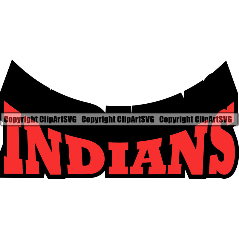 Native American Indian Culture Art Ethnic Indians Color Text Red Design Element History Tribal Headdress White Background Tribe Warrior Chief Design Logo Clipart SVG