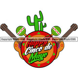 Mexico Mexican Cinco De Mayo Spanish Guitar Sombrero Hot Chili Pepper Cactus Nation Pride Flag Art Design Logo Clipart SVG