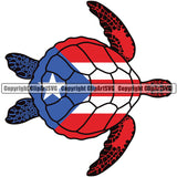 Puerto Rico Rican Turtle Flag Country World Nation Sign Symbol Icon Design Element Badge Logo Clipart SVG