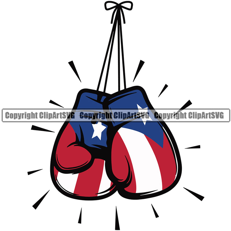 Mexico Mexican Boxing Gloves Flag Country World Nation Map Sign Symbol Design Element Logo Clipart SVG