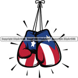 Mexico Mexican Boxing Gloves Flag Country World Nation Map Sign Symbol Design Element Logo Clipart SVG
