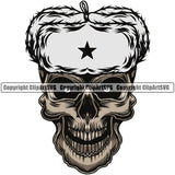 Skull Skeleton Head Wearing Ethnic Russian Hat Vector Design Element White Background Death Head Skeleton Dead Face Horror Human Bone Evil Tattoo Grunge Scary Gothic Art Logo Clipart SVG