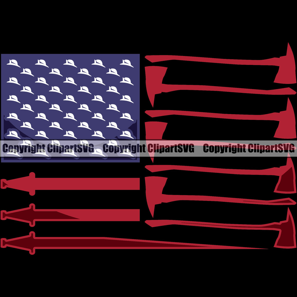 Firefighting Firefighter Fire Fighting Fireman Rescue Equipment Axe Helmet Color Design Element Safety Danger Protection Department Hero Work Firemen Gear Flame Fighter Emergency Art Design Logo Clipart SVG