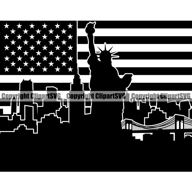 Country Map Nation National Emblem City New York Design Element Black Color United States Flag American USA US America Badge Symbol Icon Global Official Sign Design Logo Clipart SVG