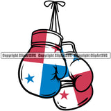 Country Map Nation National Panama Panamanian Boxing Gloves Color Design Element Flag Emblem Badge Symbol Icon Global Official Sign Logo Clipart SVG