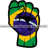 Country Map Nation National Brazil Fist Power Design Element Brazilian Flag Latin Latino Latina Spanish Emblem Badge Symbol Icon Global Official Sign Design Logo Clipart SVG
