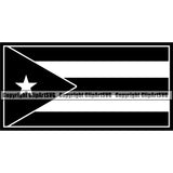 Country Flag Nation National Cuba Cuban Square Black White Color Design Element Latin Latino Latina Spanish Island Flag Emblem Badge Symbol Icon Global Official Sign Design Logo Clipart SVG