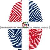 Country Map Dominican Republic Latin Color Fingerprint Design Element Latina Spanish Caribbean Island Flag Emblem Badge Symbol Icon Global Official Sign Design Logo Clipart SVG
