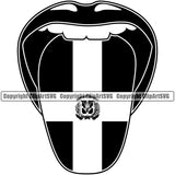 Country Map Nation National Flag Dominican Republic Lips Tongue Design Element Emblem Badge Latino Latina Spanish Caribbean Island Icon Global Official Sign Logo Clipart SVG