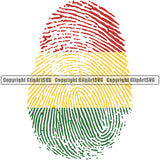 Country Map Nation National Flag Finger Print Design Element Jamaica Jamaican Rasta Reggae Rastafari Caribbean Island Emblem Badge Symbol Icon Global Official Sign Design Logo Clipart SVG
