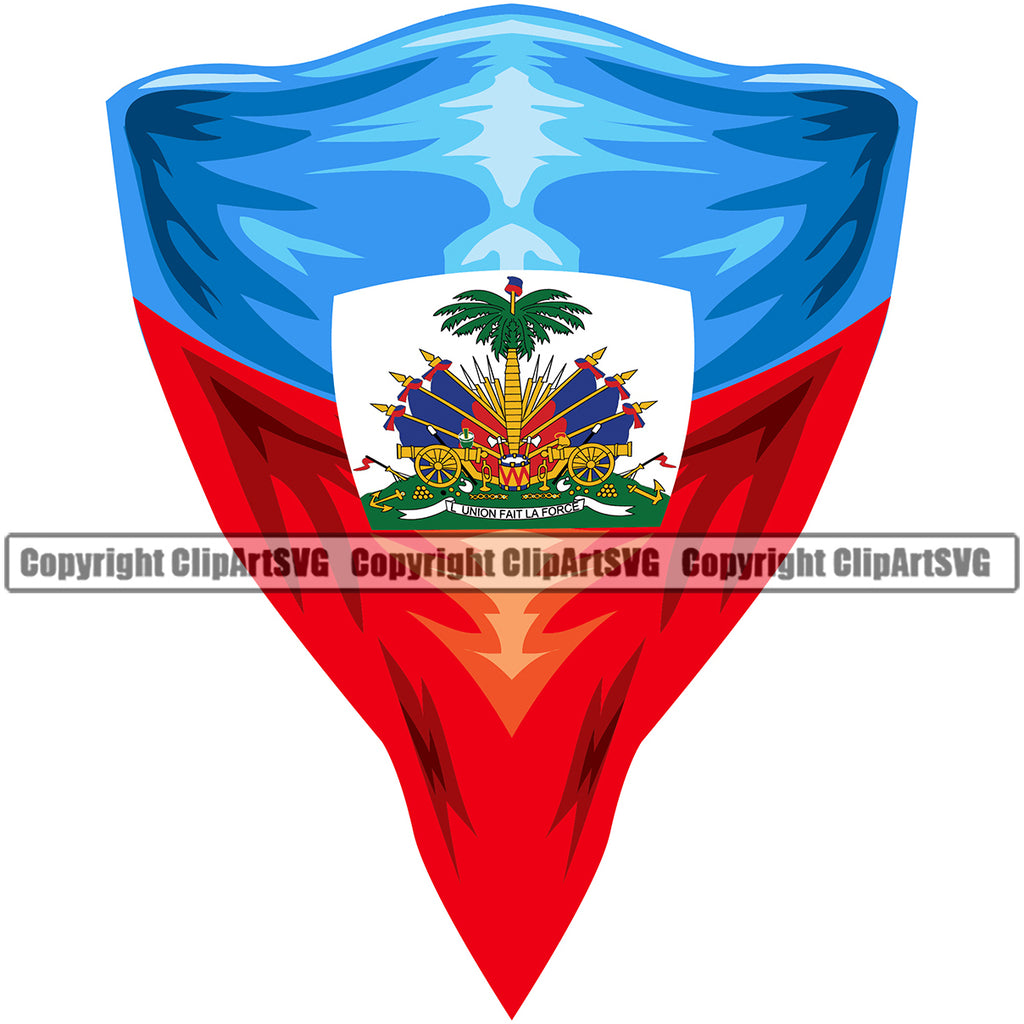 Country Map Nation National Haiti Bandanna Mask Haitian Flag Color Design Element Emblem Badge Symbol Icon Global Official Sign Design Logo Clipart SVG