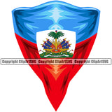Country Map Nation National Haiti Bandanna Mask Haitian Flag Color Design Element Emblem Badge Symbol Icon Global Official Sign Design Logo Clipart SVG