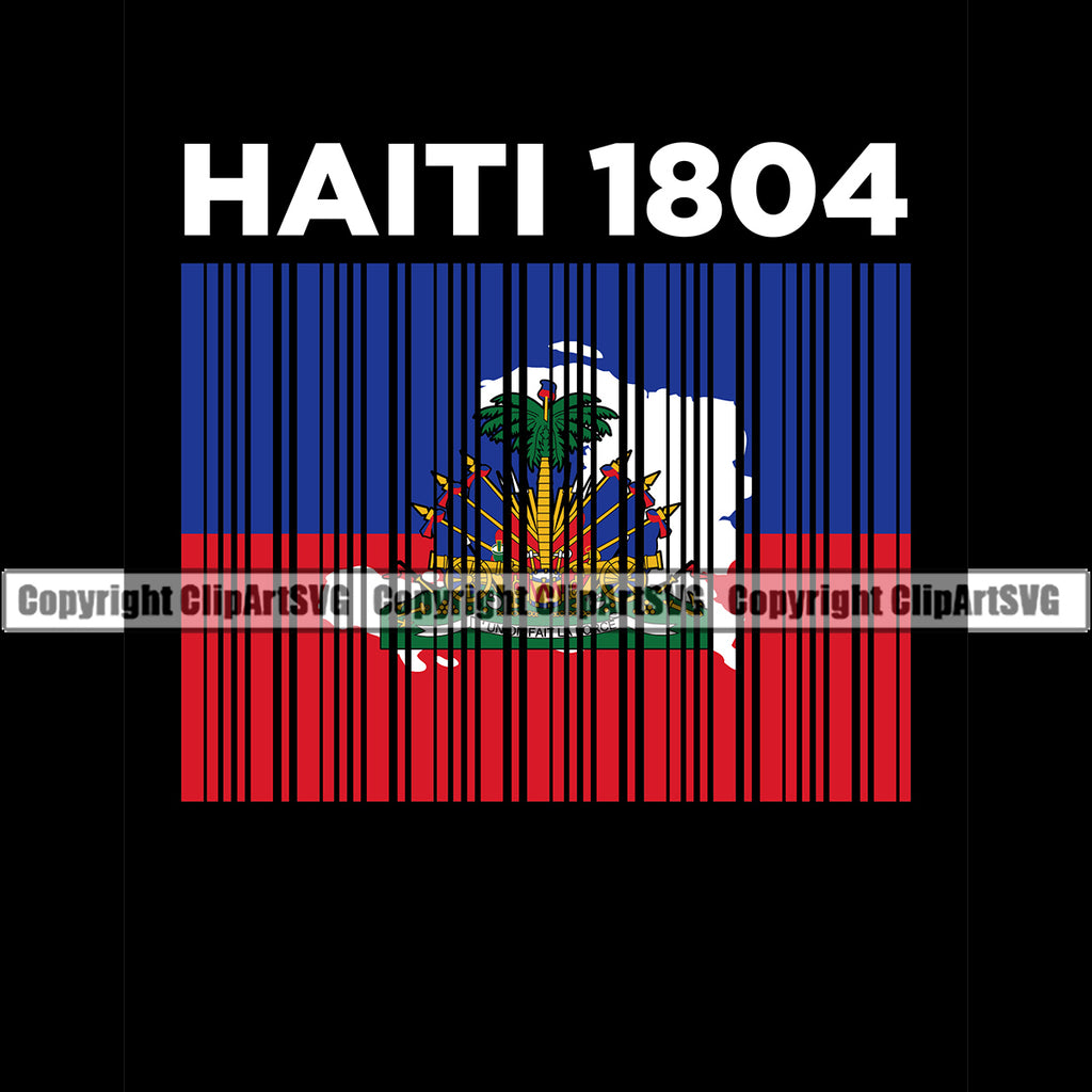 Country Map Nation National Haiti 1804 Color Quote Bar Coad Design Element Haitian Flag Emblem Badge Symbol Icon Official Sign Design Logo Clipart SVG