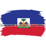 Country Map Nation National Haiti Distressed Haitian Flag Red And Blue Color Design Element Emblem Badge Symbol Icon Global Official Sign Design Logo Clipart SVG