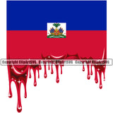 Country Map Nation National Haiti Dripping Square Red Color Design Element Haitian Flag Emblem Badge Symbol Icon Global Official Sign Design Logo Clipart SVG