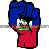 Country Map Nation National Haiti Fist Power Color Design Element Haitian Flag Emblem Badge Symbol Icon Global Official Sign Logo Clipart SVG