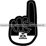 Country Map Nation National Haiti Haitian Hand Finger Number One Flag Design Element Emblem Badge Symbol Icon Global Official Sign Design Logo Clipart SVG