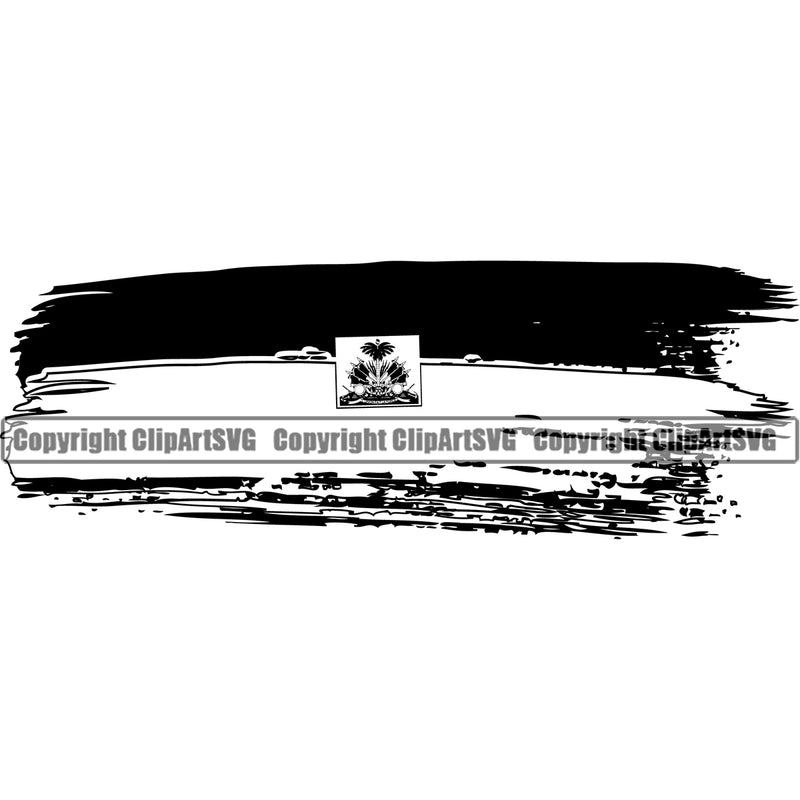 Country Map Nation National Haiti Haitian Flag Paintbrush Stroke Black Design Element Emblem Badge Symbol Icon Global Official Sign Logo Clipart SVG