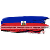 Country Map Nation National Haiti Haitian Flag Paintbrush Stroke Color Design Element Emblem Badge Symbol Icon Global Sign Logo Clipart SVG