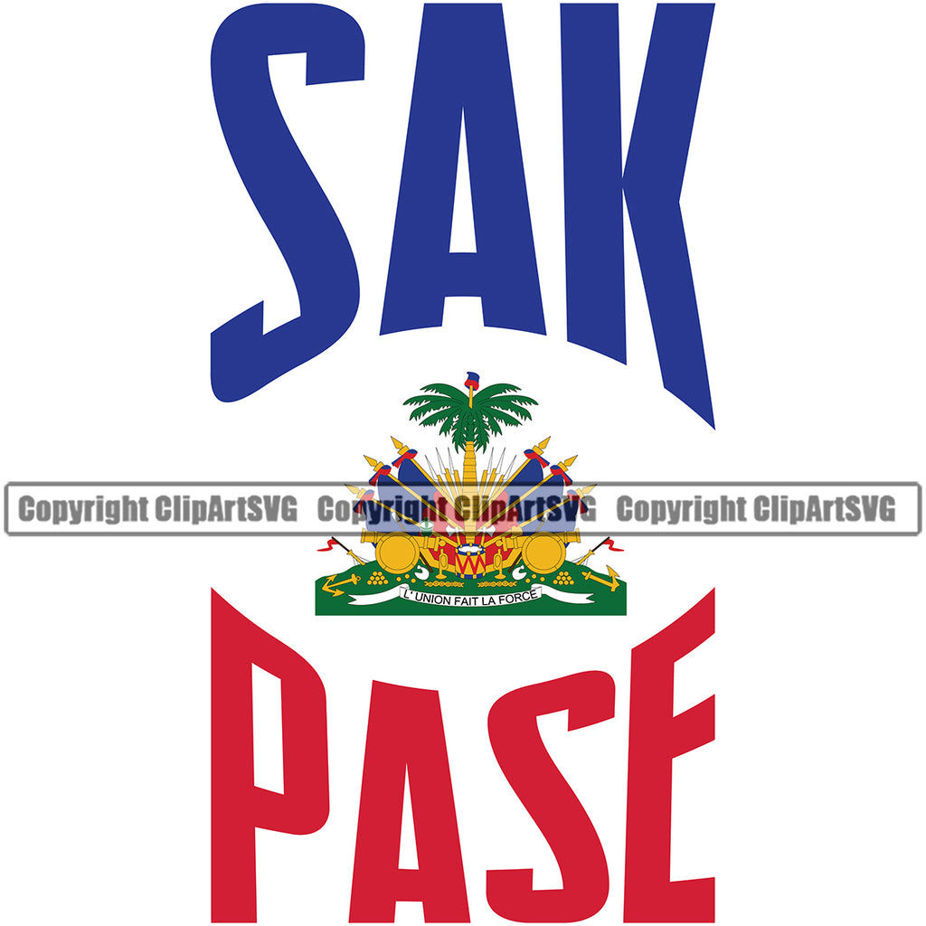 Country Map Nation National Haiti Haitian Sak Pase Color Design Element Flag Emblem Badge Symbol Icon Global Official Sign Logo Clipart SVG
