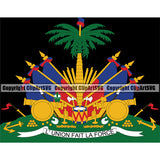 Country Map Nation National Haiti Haitian Symbol Color Center Black Background Design Element Flag Emblem Badge Symbol Icon Official Logo Clipart SVG