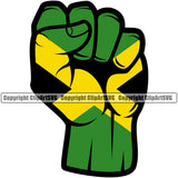 Country Map Nation National Hand Fist Color Design Element Jamaica Jamaican Rasta Reggae Rastafari Caribbean Island Arms Emblem Badge Symbol Global Official Logo Clipart SVG