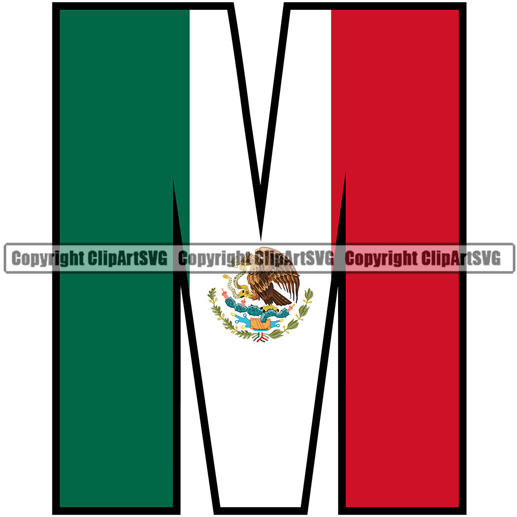 Country Map Nation National Mexico Letter Quote Design Element Color USA United State Emblem Mexican Flag Latin Latino Latina Spanish Caribbean Symbol Icon Global Official Sign Logo Clipart SVG