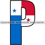 Country Letter Nation National USA Design Element Name Color Panama Panamanian Flag Emblem Badge Symbol Icon Global Official Sign Logo Clipart SVG