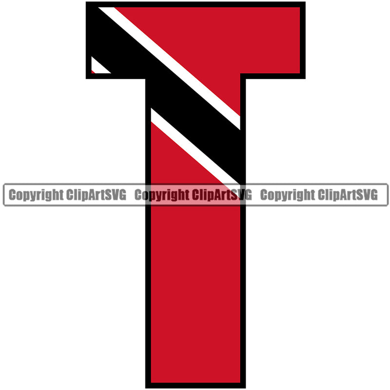 Country Map Nation National Emblem Badge Letter USA T United State Design Element Quote Text Symbol Icon Trinidad And Tobago Flag Latin Latino Latina Global Spanish Caribbean Island Trinidadians Tobagonians Official Sign Logo Clipart SVG