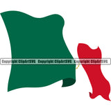 Country Map Nation National Mexico Flag Wavy Color Design Element Mexican Flag Latin Latino Latina Spanish Caribbean Island Badge Symbol Global Official Sign Logo Clipart SVG