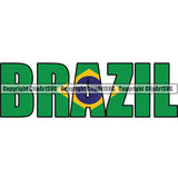 Country Flag Brazil Name Quote Design Element Text Brazilian Latin Latino Latina Spanish Map Nation National Emblem Badge Symbol Icon Global Official Sign Design Logo Clipart SVG