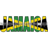 Country Map Nation National Jamaica Color Letter Design Element Emblem Badge Symbol Icon Global Jamaica Jamaican Rasta Reggae Rastafari Caribbean Island  Sign Logo Clipart SVG