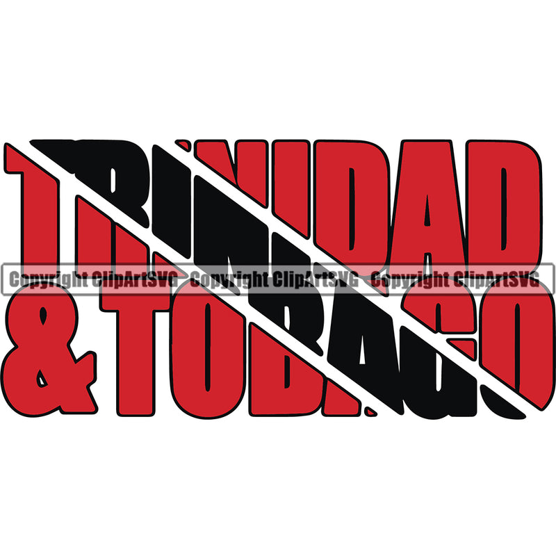Country Map Nation National Emblem Trinidad And Tobago Quote Text Color Design Element Badge Symbol Icon Trinidad And Tobago Flag Latin Latino Latina Global Spanish Caribbean Island Trinidadians Tobagonians Official Sign Logo Clipart SVG