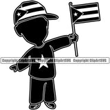 Country Map Nation National Puerto Rico Boy Hand Flag Design Element Emblem Badge Symbol Icon Global Official  Rican Latin Latino Latina Spanish Caribbean Island Logo Clipart SVG