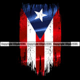 Country Map Nation Puerto Rico Distressed Flag Color Black Background Design Element Emblem Badge Symbol Icon Global Official Rico Rican Flag Latin Latino Latina Spanish Caribbean Island Logo Clipart SVG